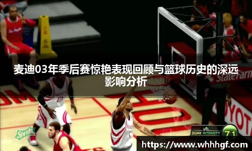 麦迪03年季后赛惊艳表现回顾与篮球历史的深远影响分析